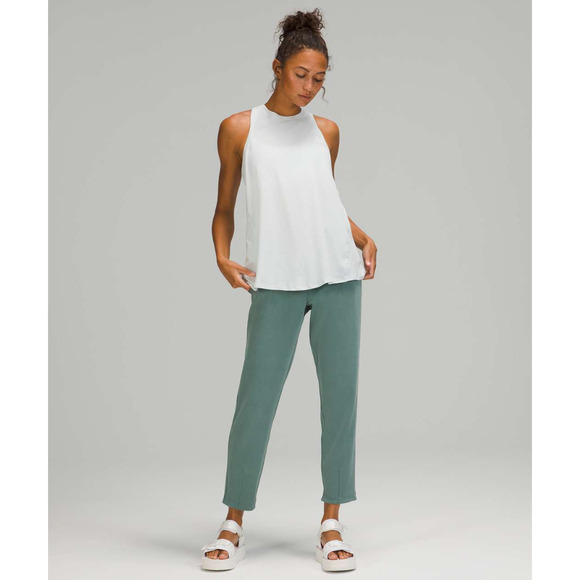 RARE Lululemon High Neck Tie Back Muscle Tank Light Blue 4 NWOT - Picture 2 of 10